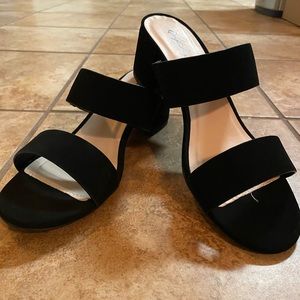 Block Heel Sandal Black